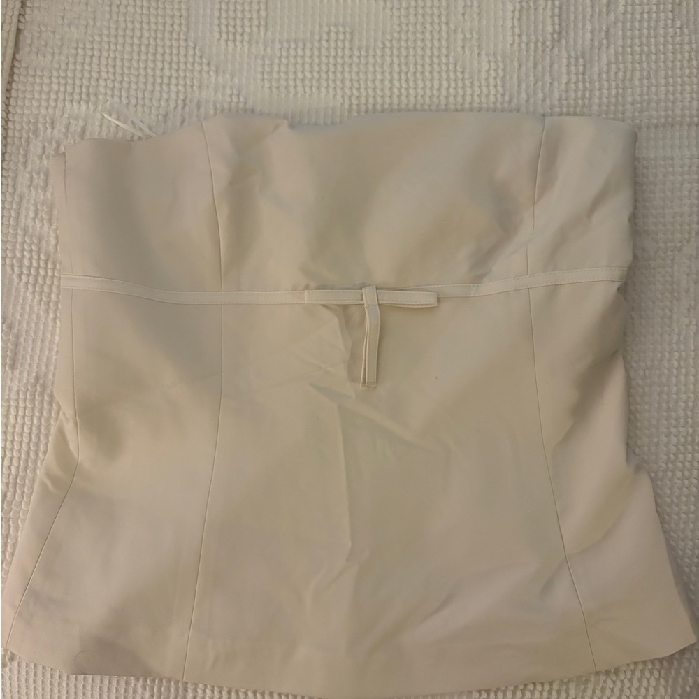 Zara Strapless Cream Bustier Top